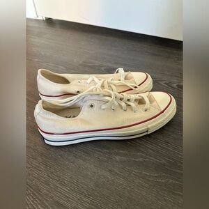Converse All Star Size 7 men (9-9.5 women) worn once! Cream colored